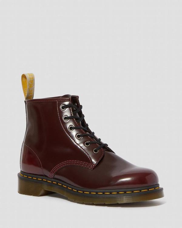 Dr Martens Dámské Kotníkové Boty Vegan 101 Červené, CZ-679348